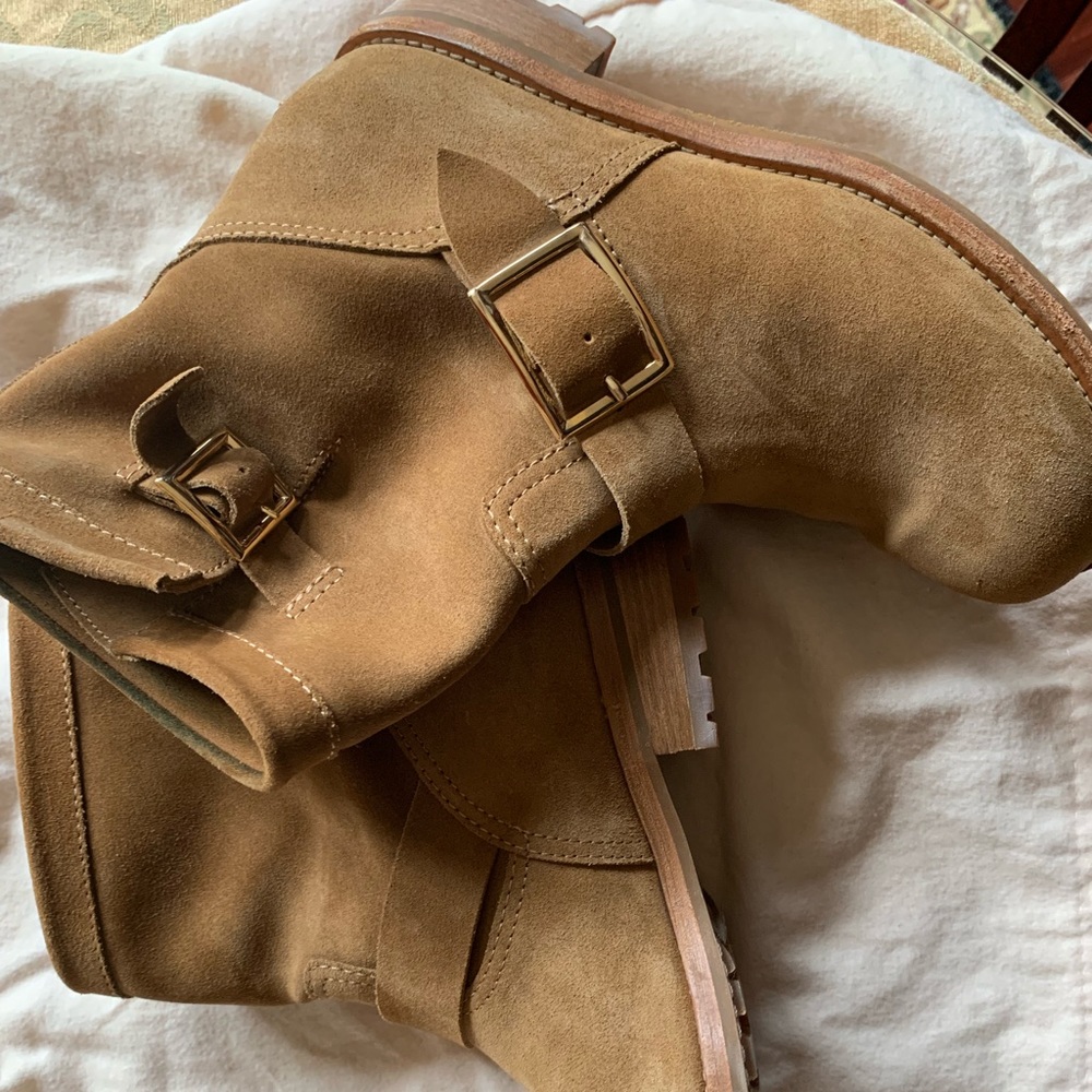 Jimmy Choo suede logo booties